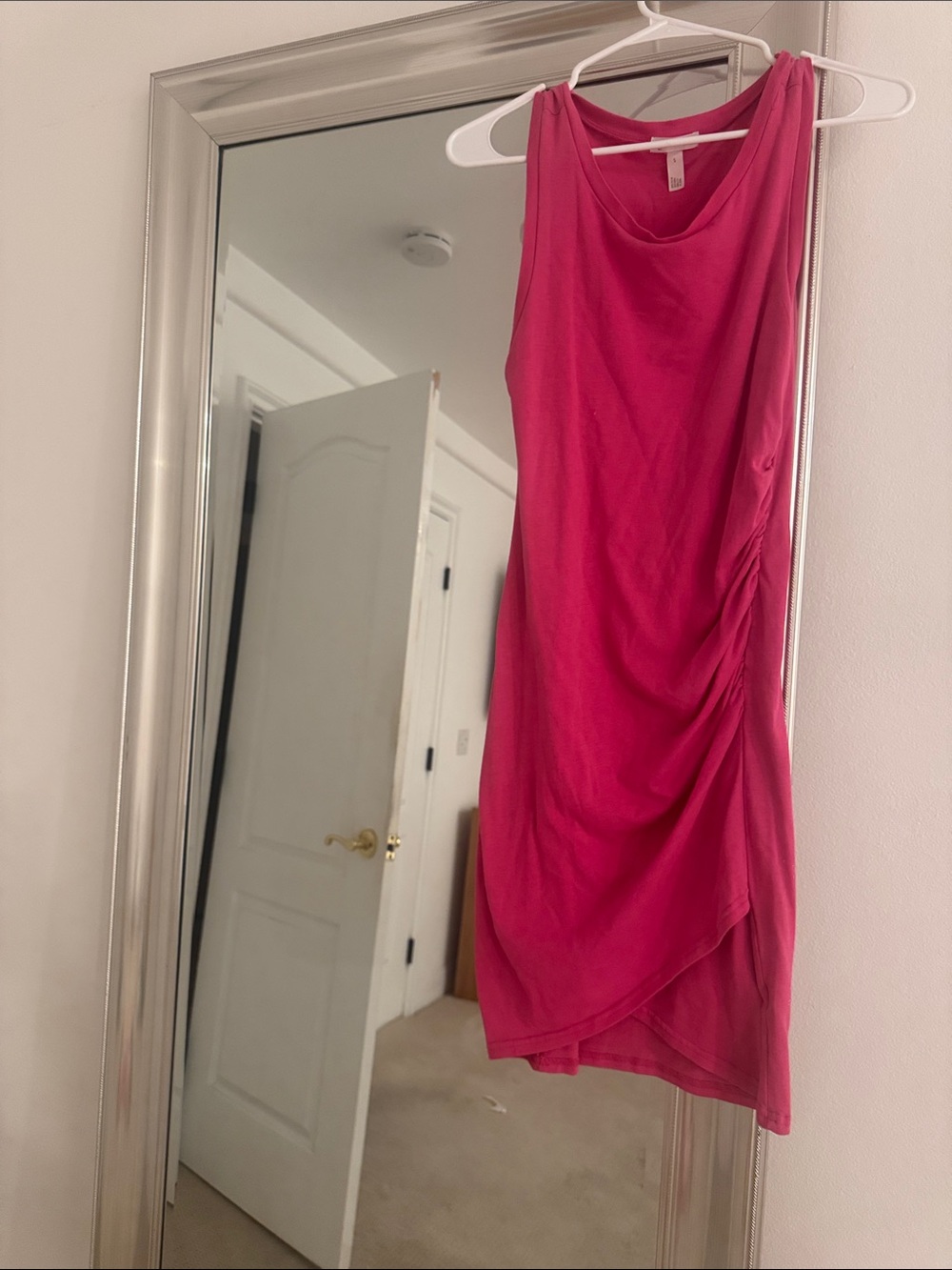 Leith Hot Pink Sleeveless Mini Dress